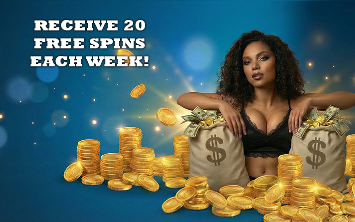 Receive 20 free spins each week!