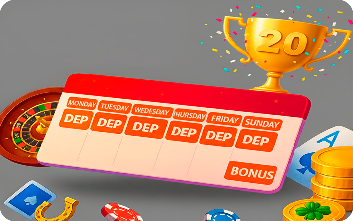 Receive 20 free spins each week!